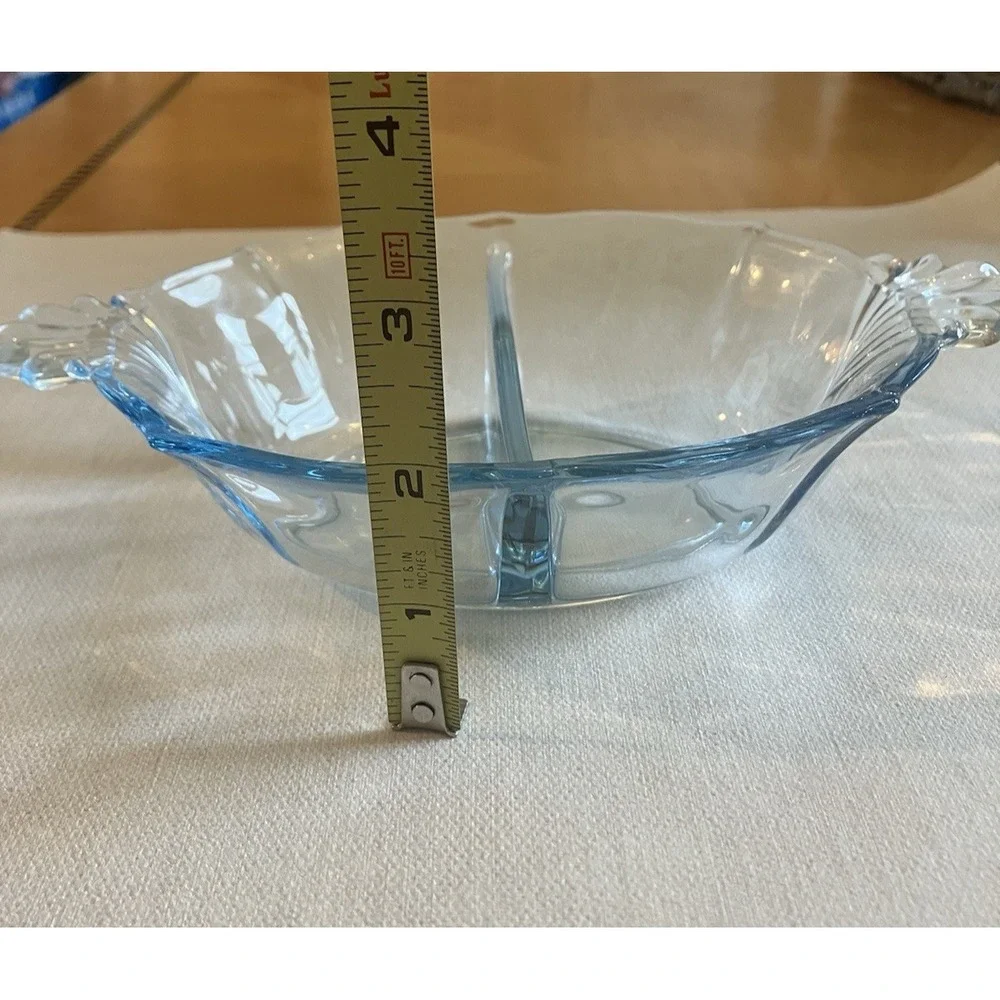 Vintage Fostoria Glass Co. Baroque #2498 Azure Blue 8